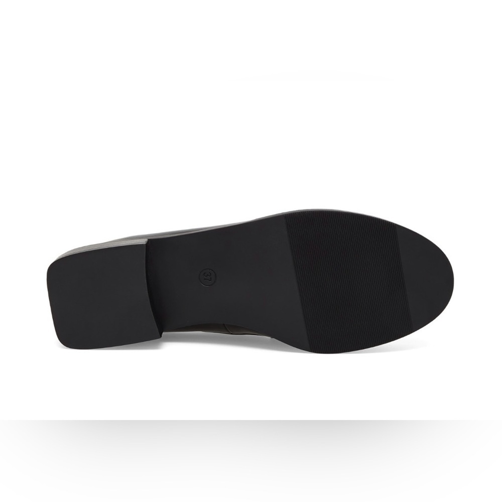 NIB Silent D x Free People Lara Loafer Sz 38 Black Patent Crinkle Vegan - Picture 6 of 13